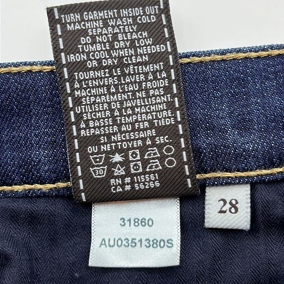 7 For All Mankind The Slim Cigarette Mid Rise Size 28 - Picture 12 of 16